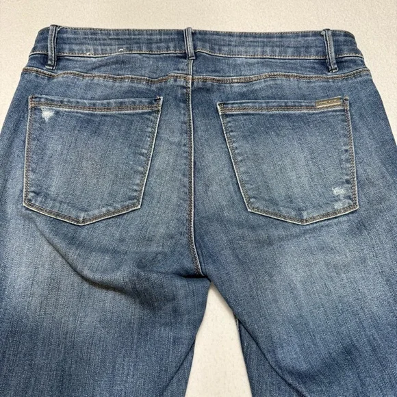 White House Black Market The Skimmer Distressed Mid Rise Jeans Size 8 #2168 - Picture 5 of 10